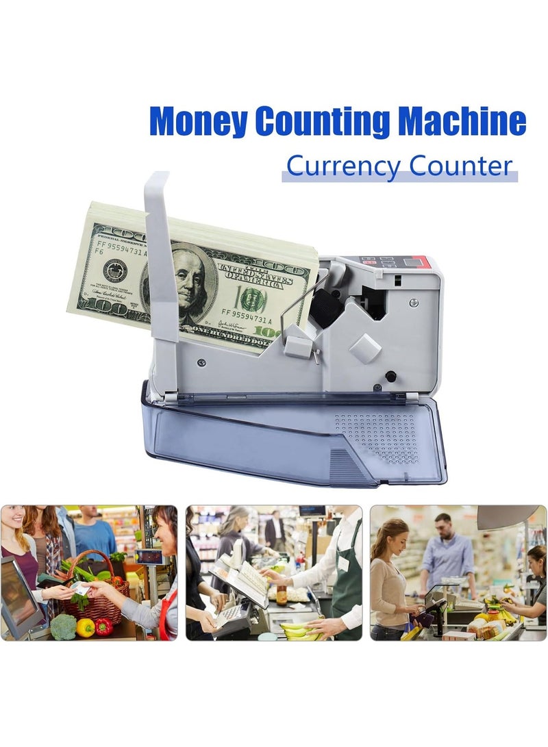 Fully automatic money counting machine, with aggregation and summation functions, UV and magnetic counterfeit banknote detection, value counting, and a large LED display. - Image 4